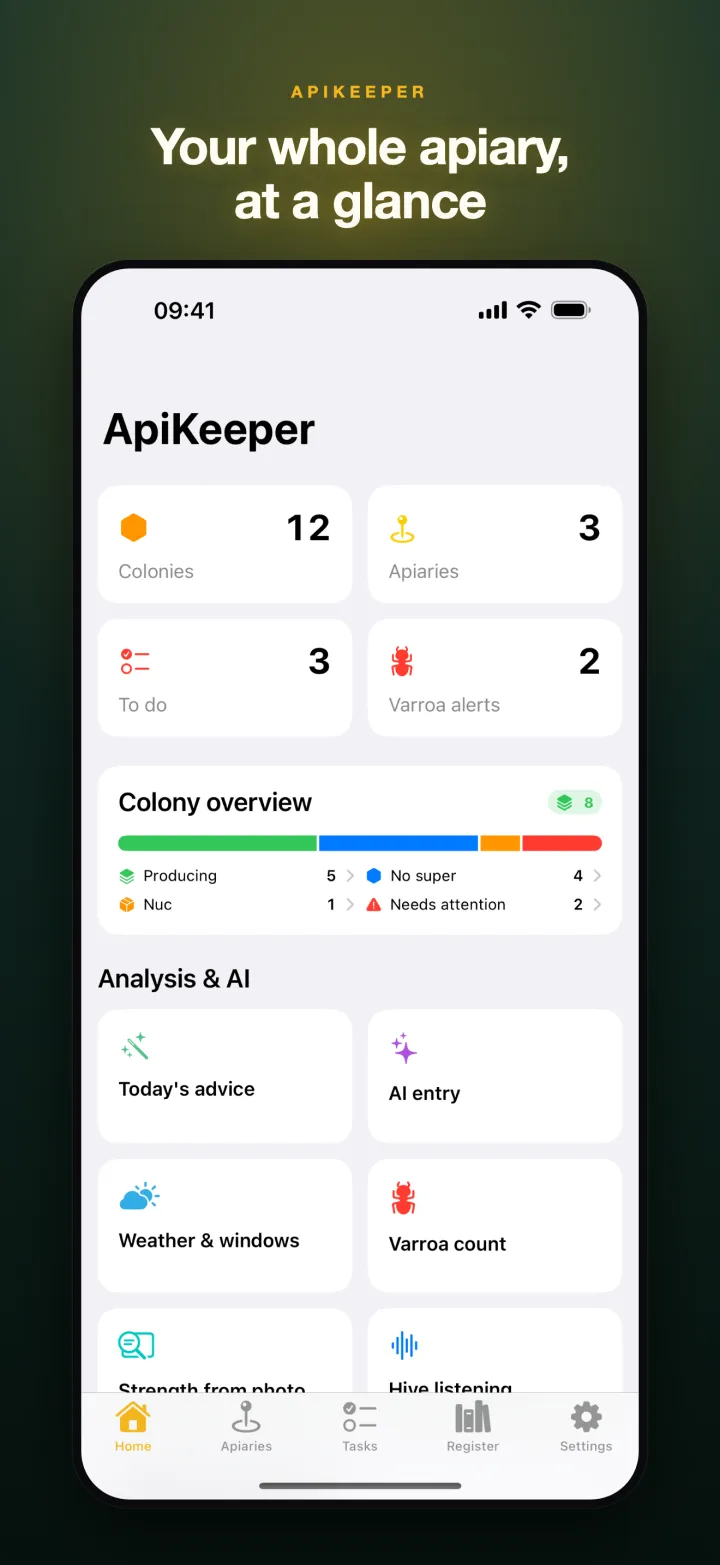 ApiKeeper — Beekeeping logbook & hives